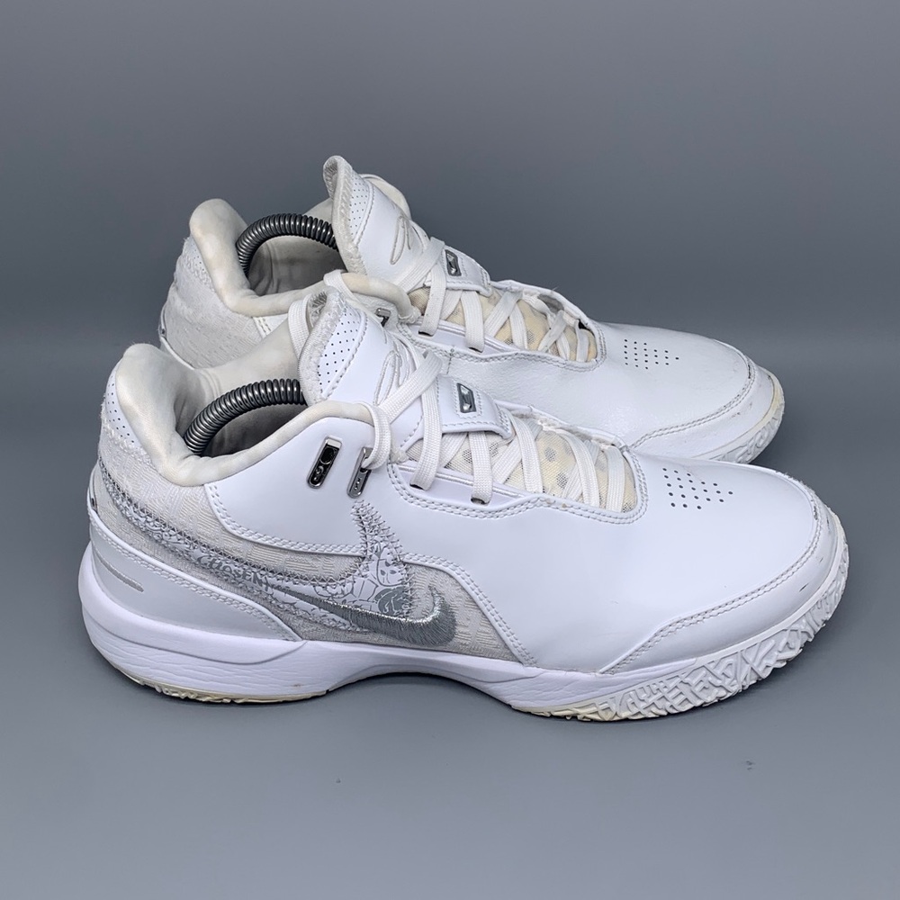 Nike Zoom LeBron NXXT Gen White Silver Basketball Shoes FJ1566-102 Men’s Sz 9.5